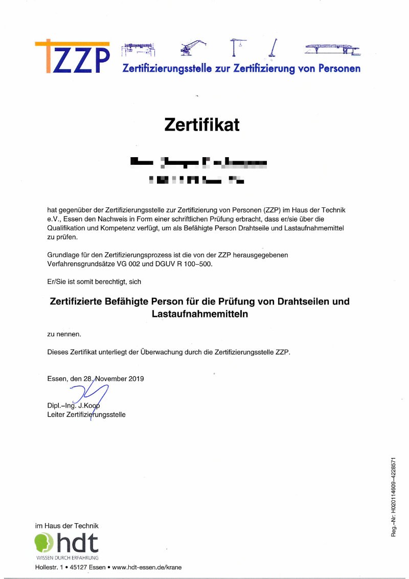 Zertifikat-Drahtaeile